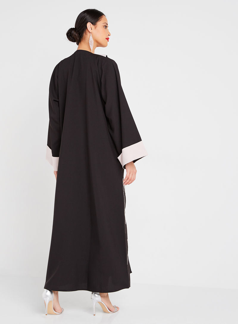 geometric collar abaya