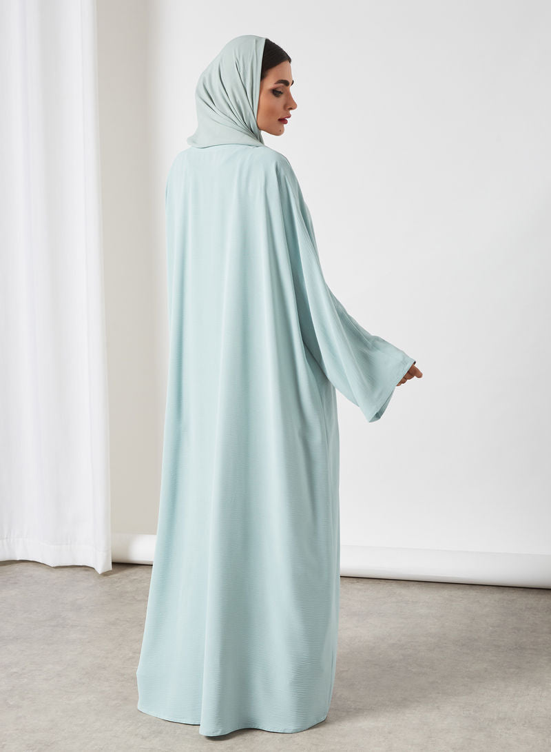 mint 3 piece abaya set