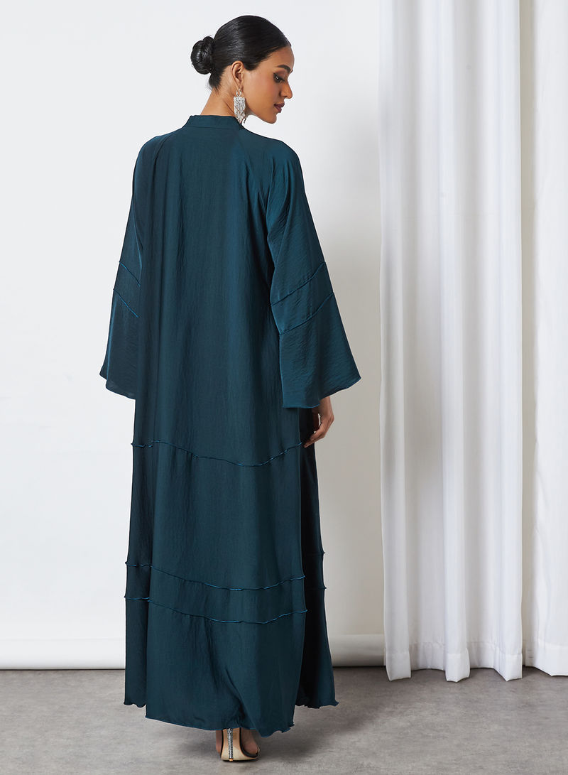 sea green Frock style abaya