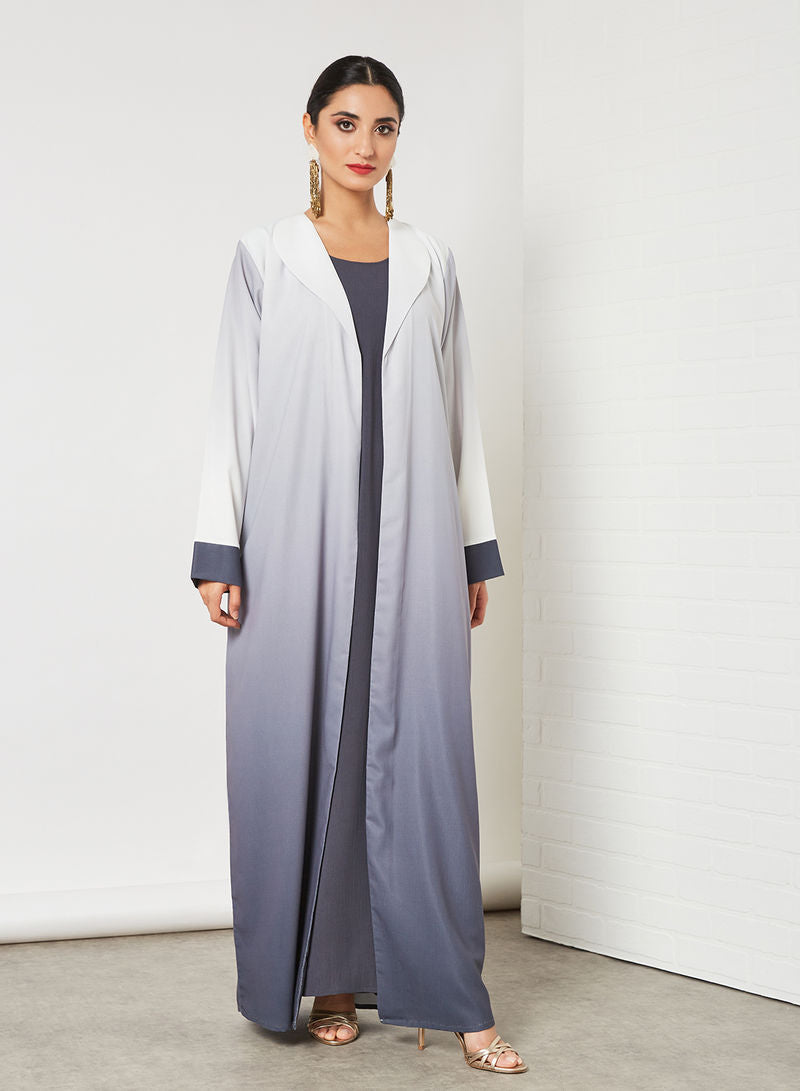 Collared style dual shades bisht abaya with inner | Bsi3439