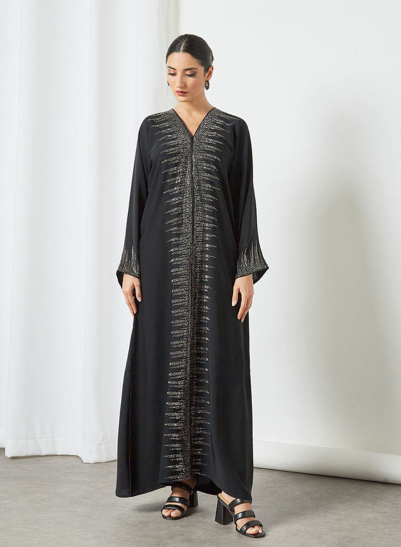Bsi3461-Sequin embellished abaya – Bousni.ae