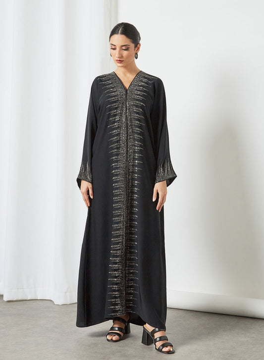 Bsi3461-Sequin embellished abaya